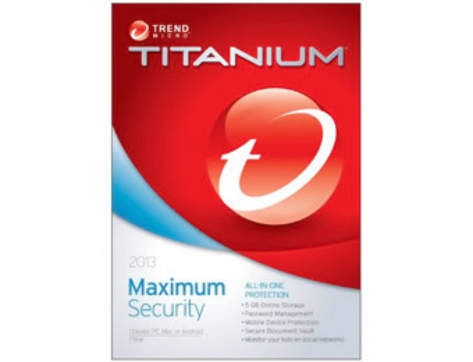 Free after rebate: Titanium Maximum Security 2013