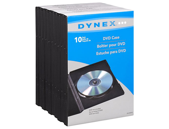 Dynex DX-DVD10 10-Pack DVD Storage Cases