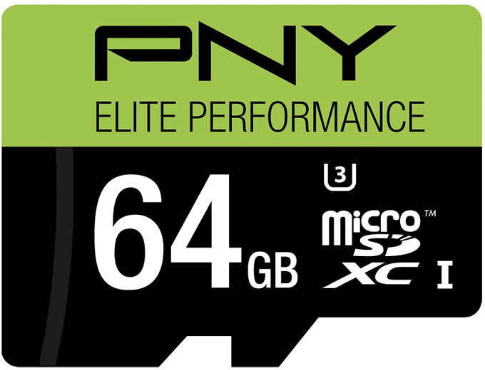PNY Elite 64GB microSDHC Memory Card