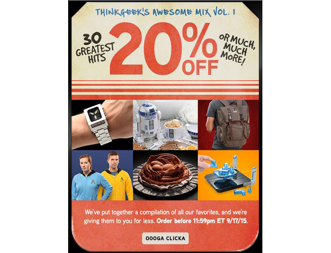 ThinkGeek Greatest Hits Sale - Up to 50% off