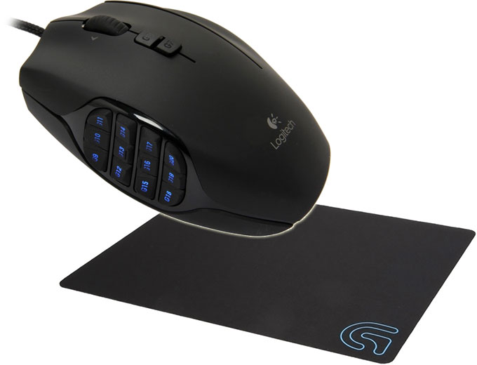 Logitech G600 MMO Gaming Mouse + Pad
