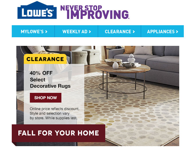 Rugs at Lowe's