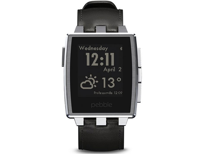 Pebble Steel 401SLR Waterproof Smartwatch