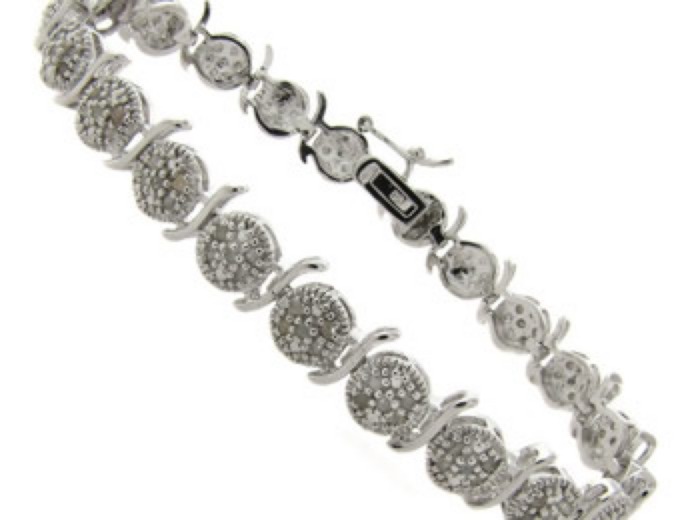 Sterling Silver 1-Carat Diamond Tennis Bracelet