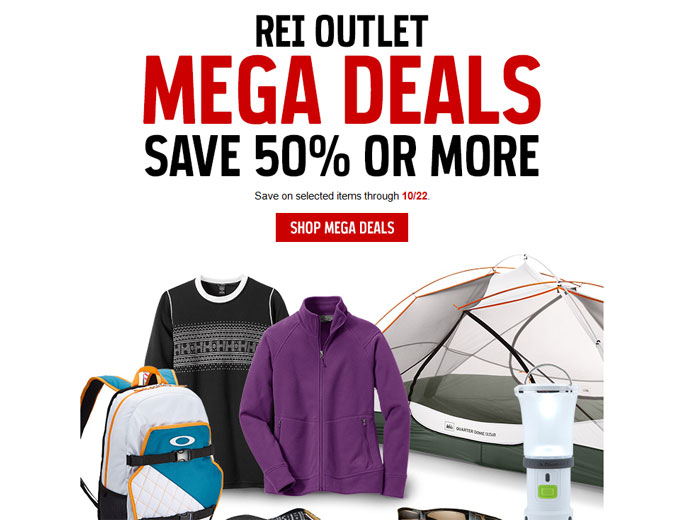 REI Mega Deals - 50% or More off