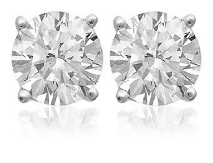 Sterling Silver 2ct White Topaz Studs