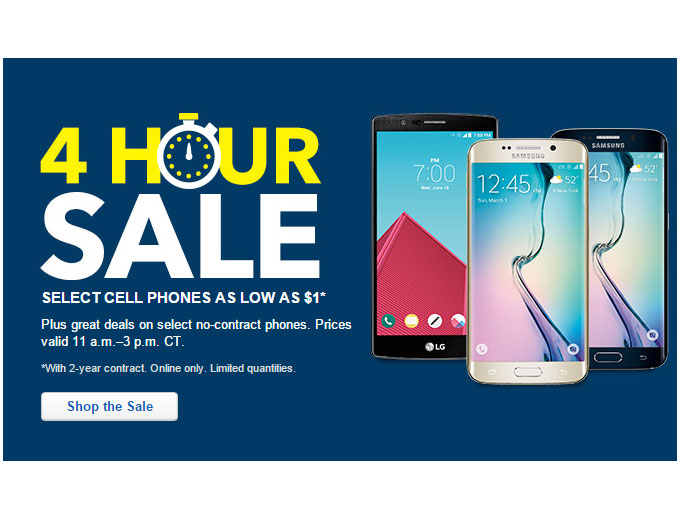 Best Buy 4 Hour Smartphone Sale