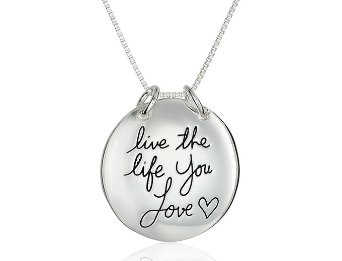 Silver "Live The Life You Love" Necklace