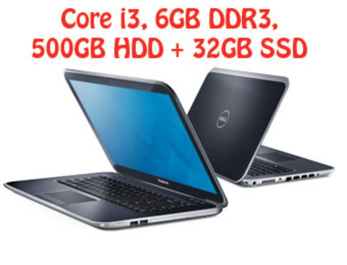 Dell Inspiron 15z Ultrabook (i3,6GB,500GB + 32GB SSD)