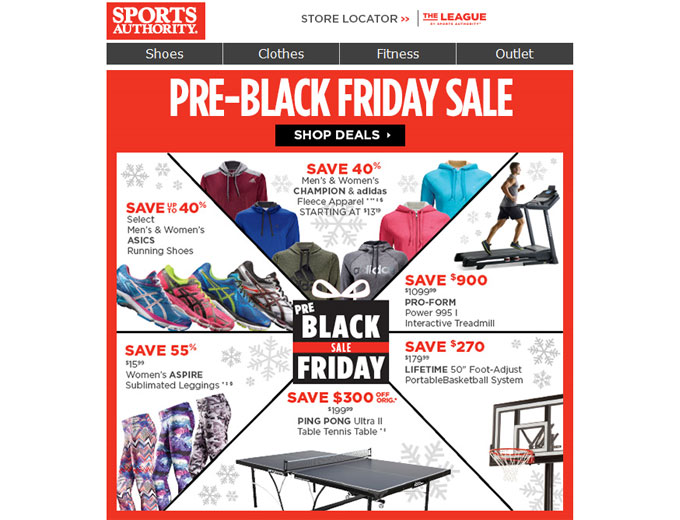 Sports Authority Pre-Black Friday Deals