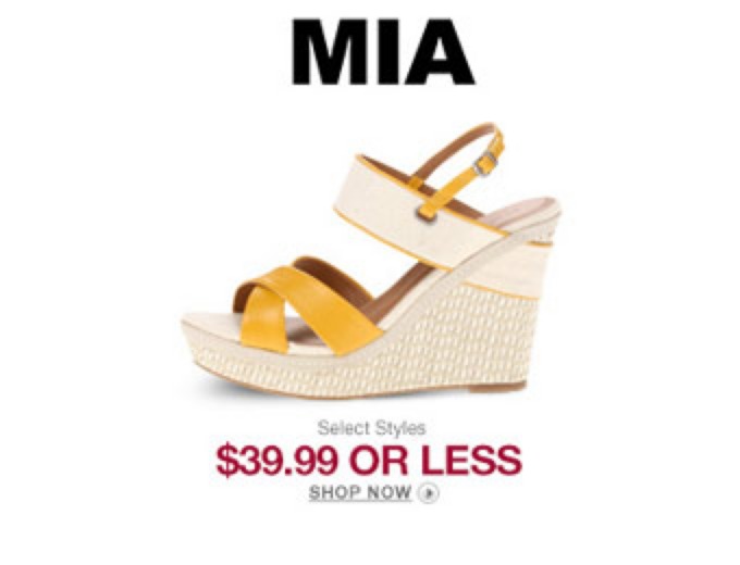 Deal: MIA Women's Shoes & Sandals for $40 or Less