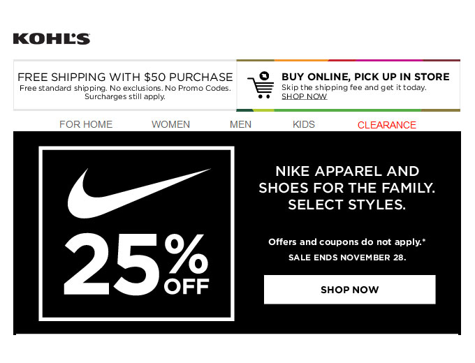 Nike Apparel and Shoes at Kohl's