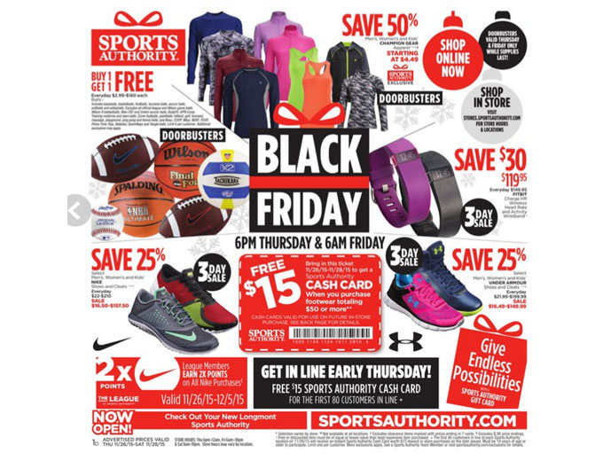 Sports Authority Black Friday Deals