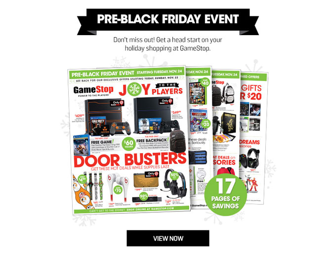 GameStop Black Friday Deals - View Them Now