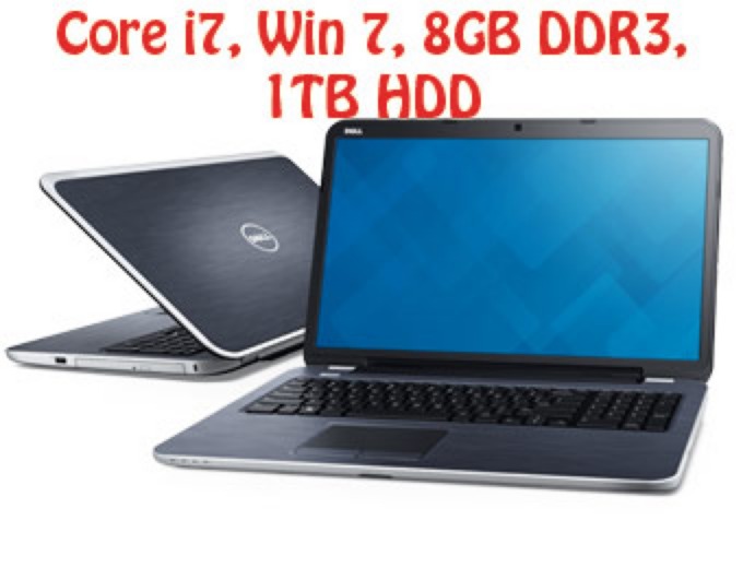 Dell Inspiron 17R Laptop (i7,Win7,8GB,1TB)