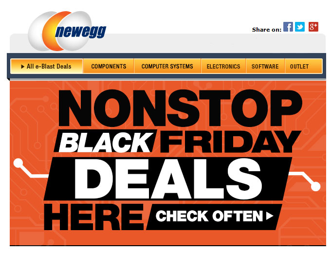 Newegg Black Friday Weekend Sale