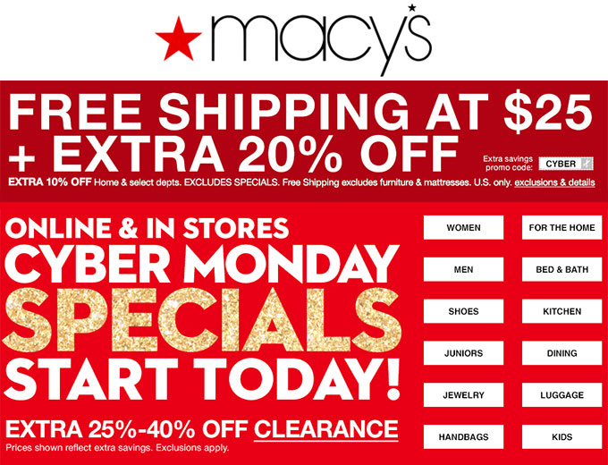 Macy's Cyber Monday Sale
