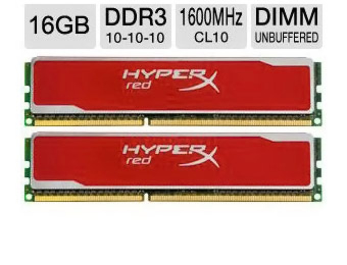 Kingston HyperX Red 16GB DDR3 Memory