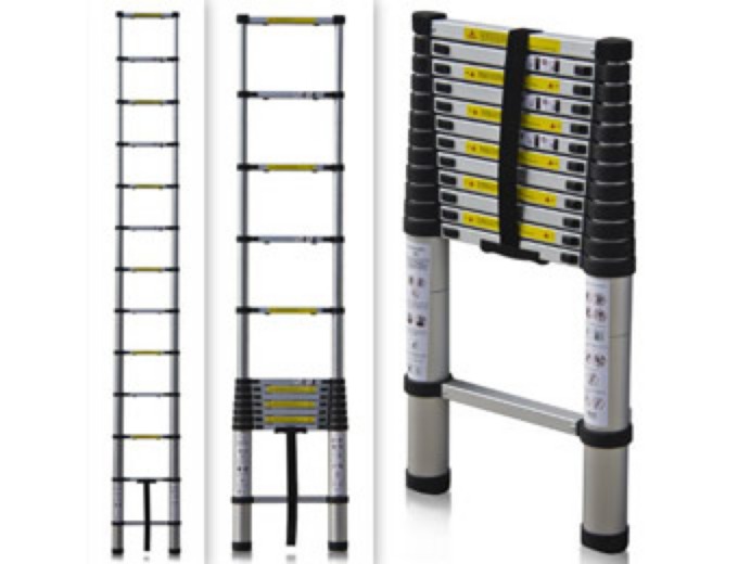 12.5' Portable Telescoping Aluminum Ladder
