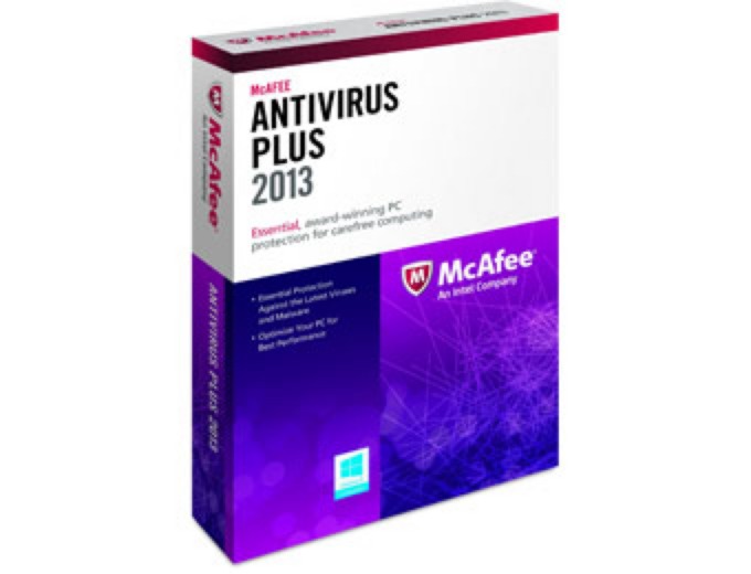 Free after Rebate: McAfee Antivirus Plus 2013