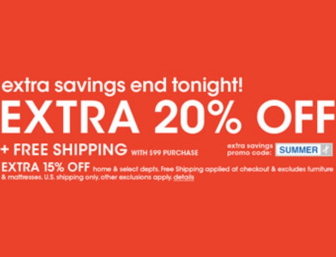 Extra 20% off at Macys.com
