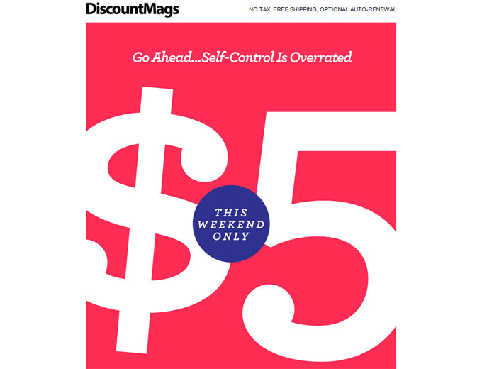 DiscountMags 48-Hour Sale - Over 100 Titles on Sale