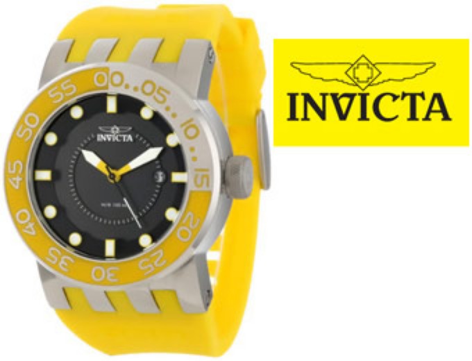 Invicta 12420 DNA Yellow Silicone Watch