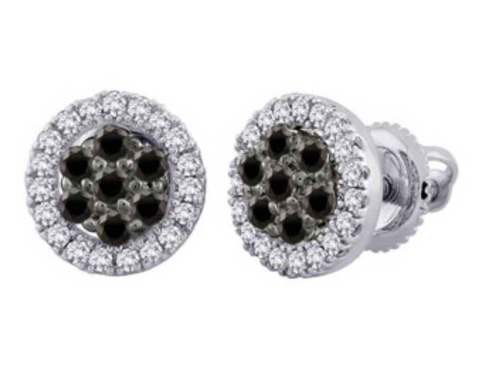 Sterling Silver 1/4 cttw Diamond Earrings