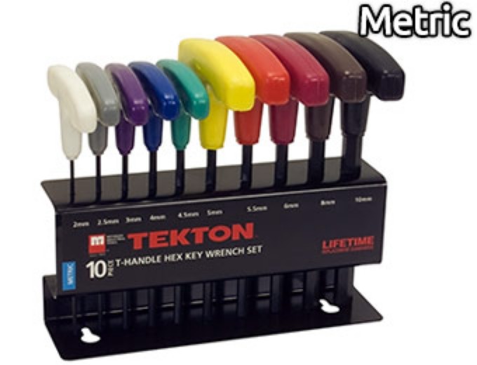 Tekton T-Handle Metric Hex Key Set