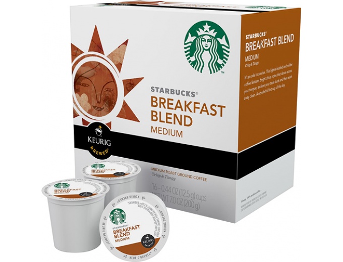 Starbucks Breakfast Blend Coffee K-cups 16-pk