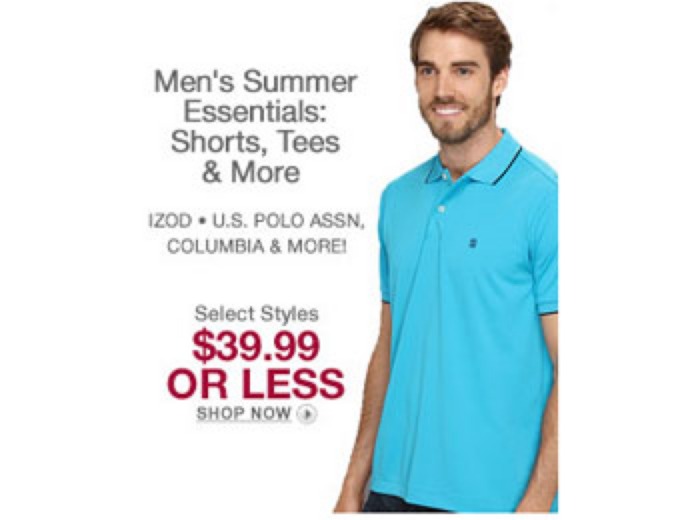 Deal: Men's Summer Clothing Essentials $40 or Less