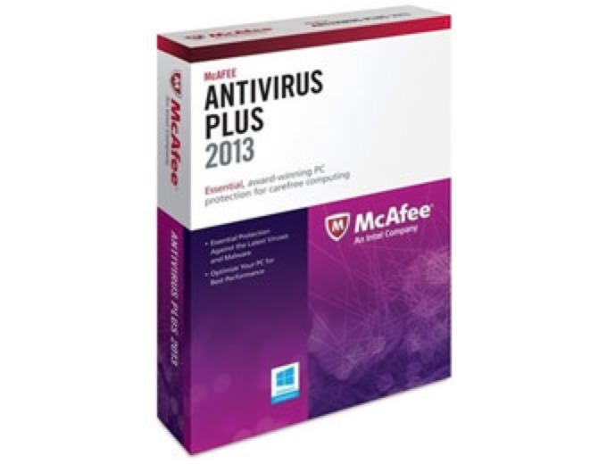 Free after Rebate: McAfee AntiVirus Plus 2013