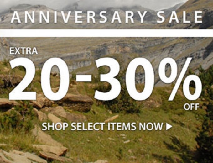 Extra 20-30% off at Sierra Trading Post