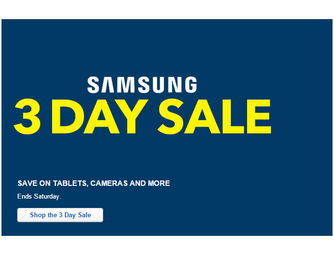 Best Buy Samsung Three Day Sale Event