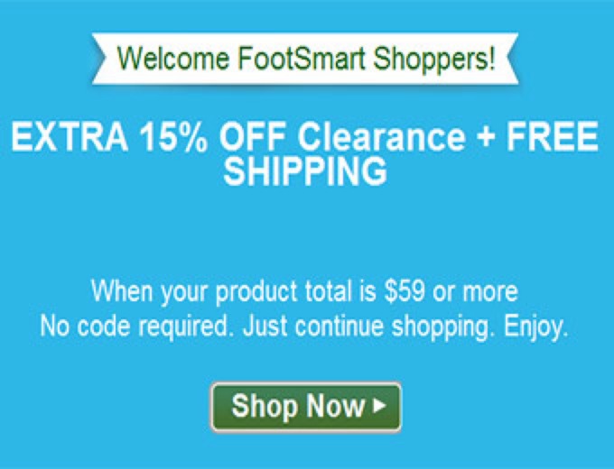 Extra 15% off FootSmart Clearance
