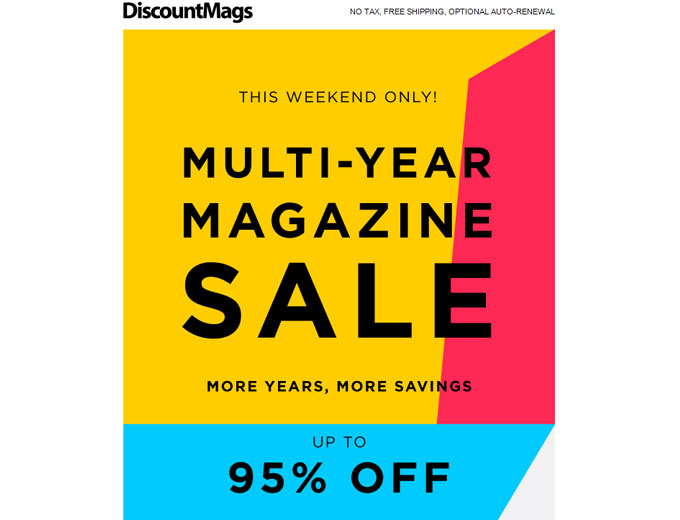 DiscountMags Multi-Year Magazine Super Sale