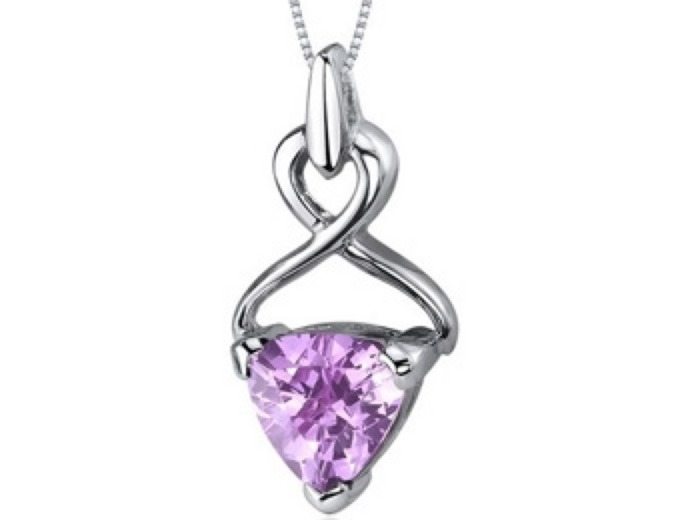 3.25 ct Sterling Silver Sapphire Pendant