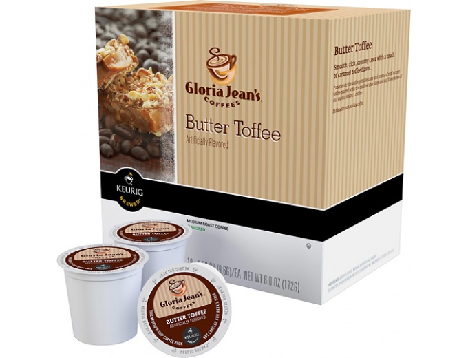 Gloria Jean's Butter Toffee Coffee K-cups