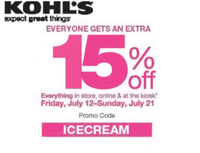 Save an Extra 15% off Everything at Kohl's
