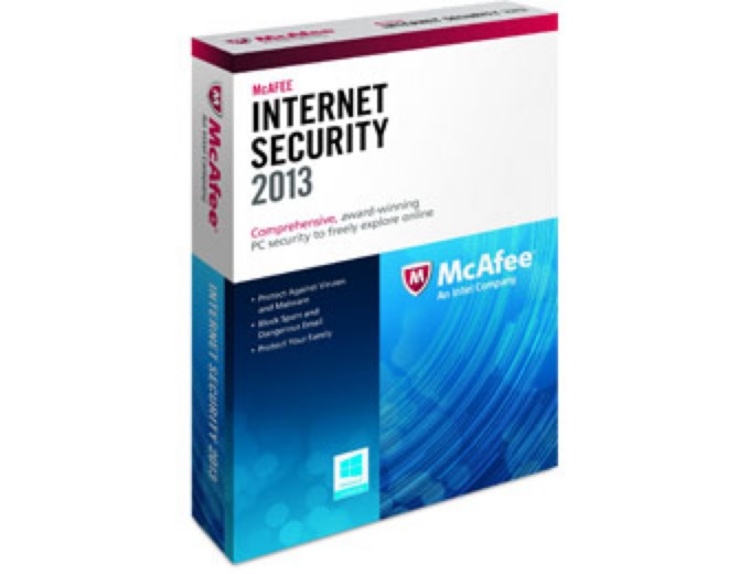 Free with Rebate: McAfee Internet Security 2013