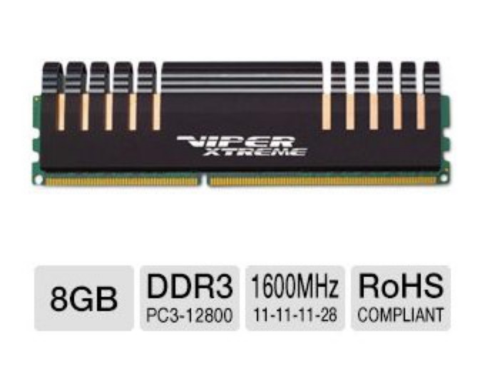 Patriot Viper Xtreme 8GB DDR3 Memory