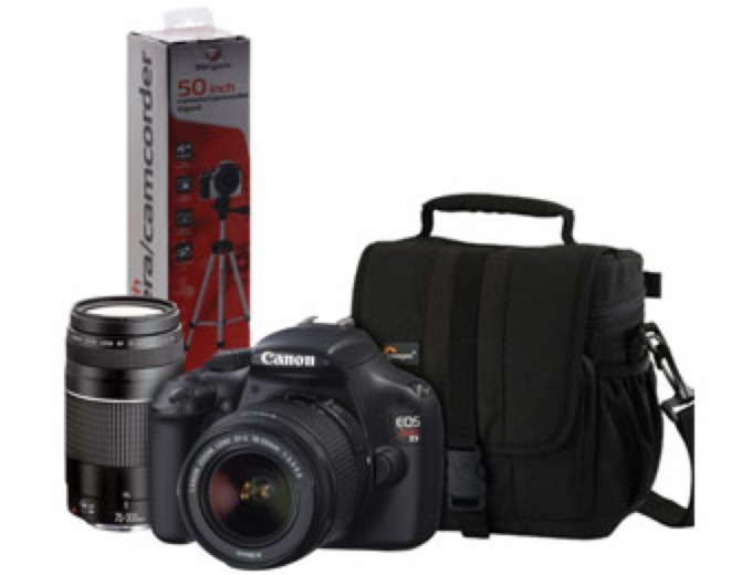 Canon EOS Rebel T3, Lens, Bag and Tripod