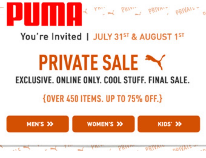 During 2-Day Puma Sale, Over 450 Items