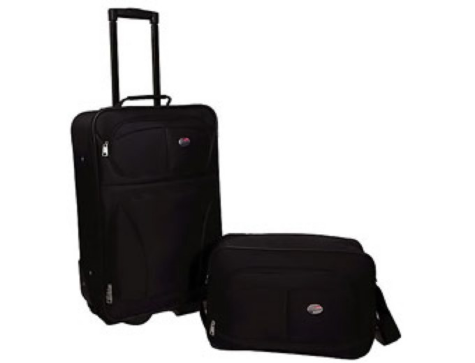 American Tourister 2pc Luggage Set (Black)