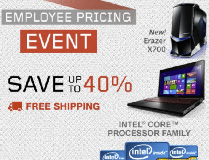 Lenovo Employee Pricing Event