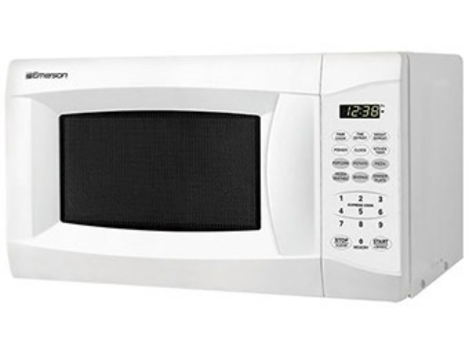 Emerson White Compact Microwave