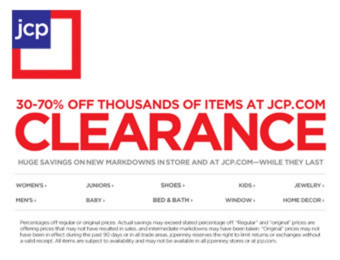 Thousands of Items JCP.com Clearance Sale