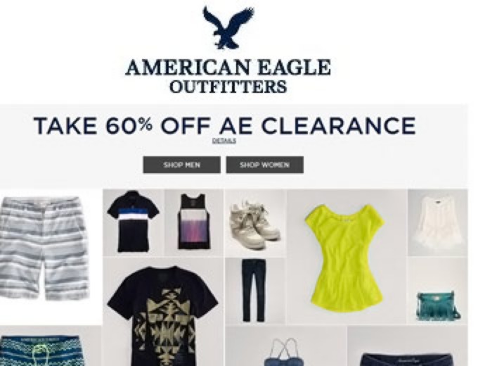 Extra 60% off American Eagle Clearance Sale