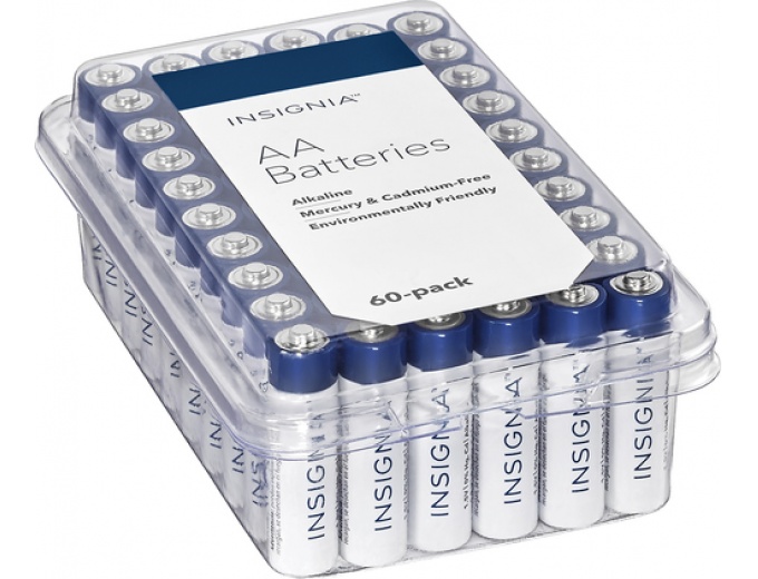 Insignia AA Alkaline Batteries (60-pack)