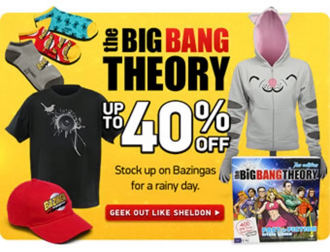 Big Bang Theory Merchandise at ThinkGeek
